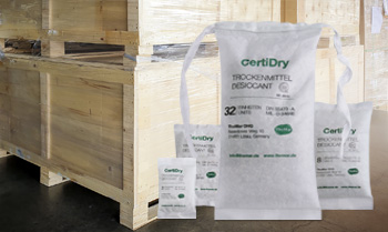 Image DIN desiccant pouch in a workshop