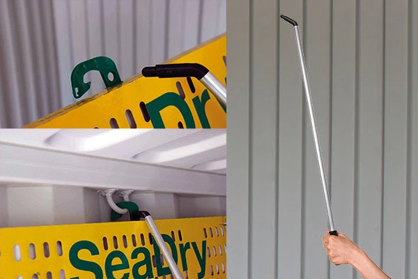SeaDry Pole H Container-Trockenmittel Aufhängen im Container mit der Helping Hand