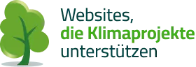 Icon "Websites, die Klimaprojeke unterstützen"