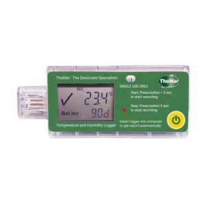 Image produit ThoMar enregistreur de données 10TH pour la mesure de la température et de l’humidité relative de l’air, détail avec température