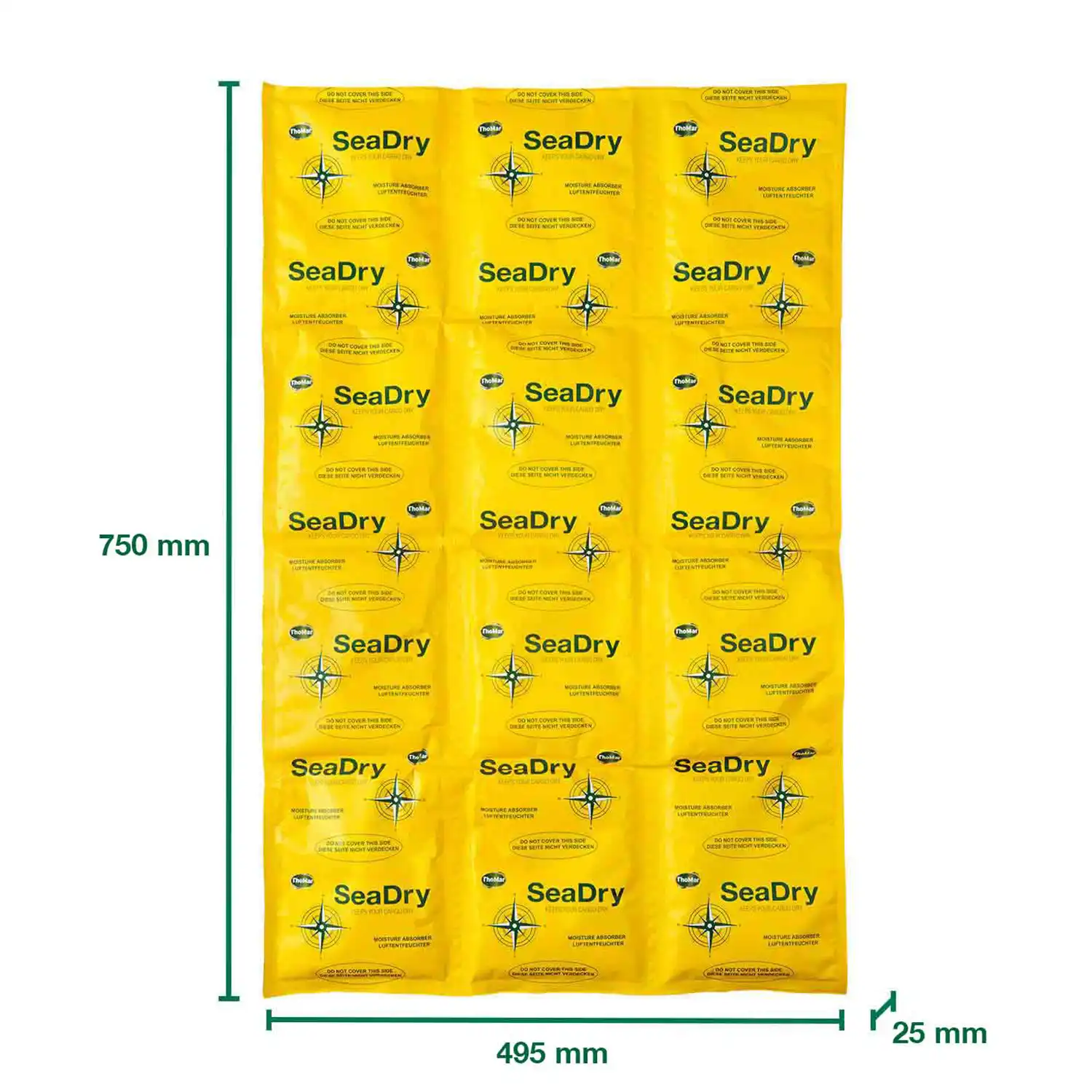 Image produit de la couverture déshydratante pour conteneur ThoMar SeaDry avec dimensions