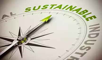 Bussola con grafica della sostenibilità