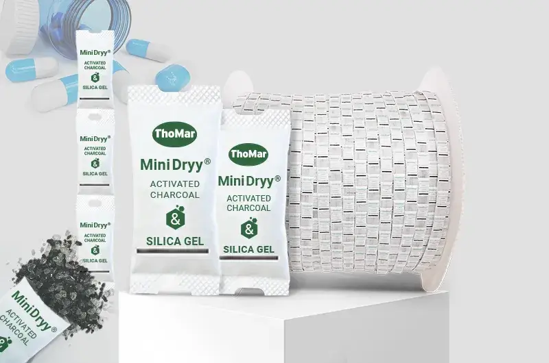 Sacchetti essiccanti ThoMar MiniDryy Deodorizer Strip su bobina con carbone attivo e Silica Gel