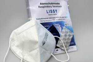 Image thématique : masque FFP2 avec sachet gel de silice inclus