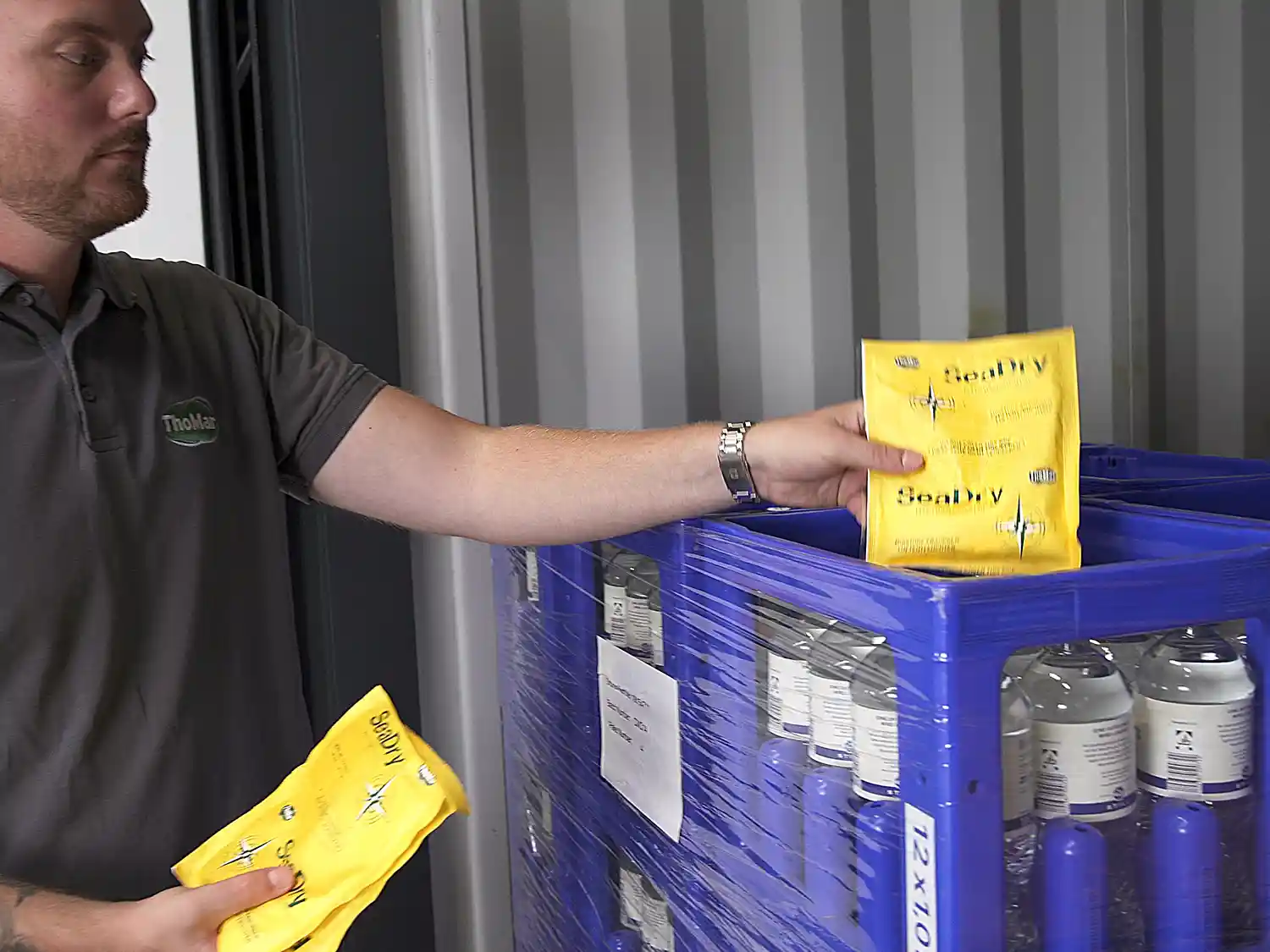 ThoMar SeaDry Trockenmittelbeutel Single Anwendung im Container